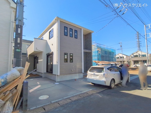 千葉県松戸市栗ケ沢の新築戸建て外構写真 2026年2月2日撮影