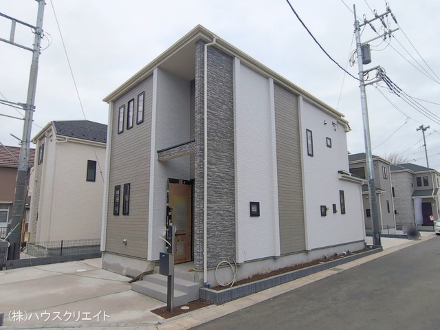千葉県松戸市栗ケ沢の新築戸建て外構写真 2026年2月25日撮影