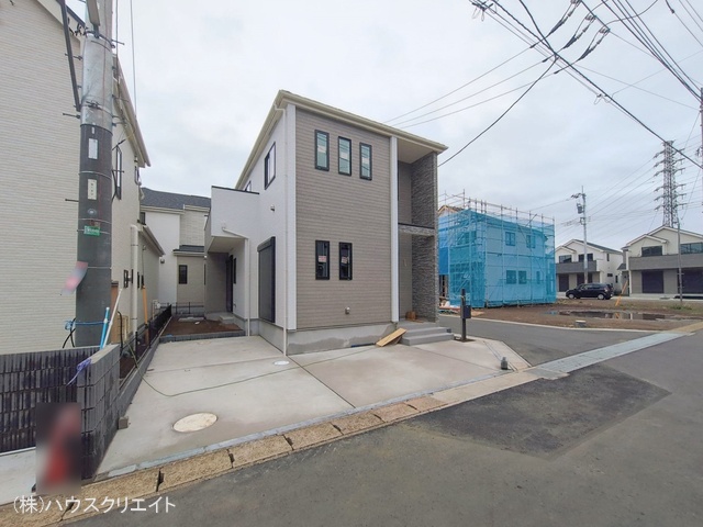 千葉県松戸市栗ケ沢の新築戸建て外構写真 2026年2月25日撮影