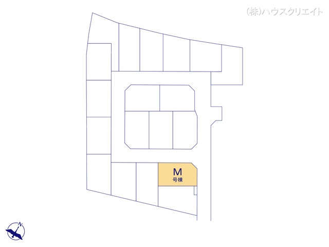 千葉県松戸市栗ケ沢の新築戸建て全体区画図 ※図面と異なる場合は現況を優先