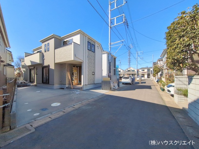 千葉県松戸市栗ケ沢の新築戸建て外構写真 2026年2月2日撮影