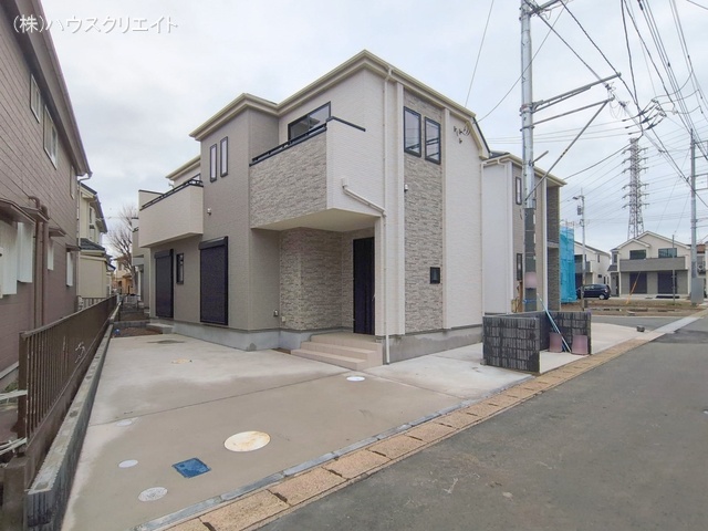 千葉県松戸市栗ケ沢の新築戸建て外構写真 2026年2月25日撮影