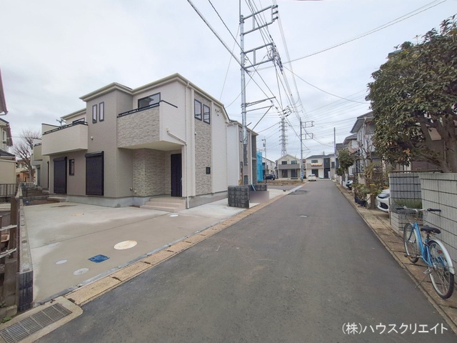 千葉県松戸市栗ケ沢の新築戸建て外構写真 2026年2月25日撮影
