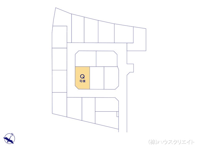 千葉県松戸市栗ケ沢の新築戸建て全体区画図 ※図面と異なる場合は現況を優先