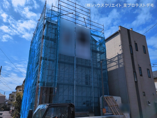 千葉県松戸市栄町７丁目の新築戸建てシート写真 2026年3月8日撮影