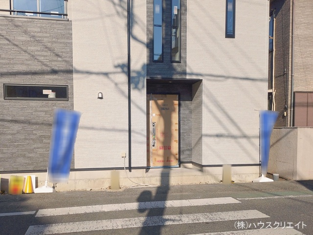 千葉県市川市関ケ島の新築戸建て外構写真 2026年1月12日撮影