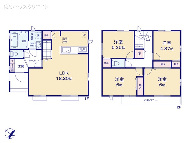 千葉県鎌ケ谷市丸山１丁目の新築戸建て 4LDK間取図 ※図面と異なる場合は現況を優先