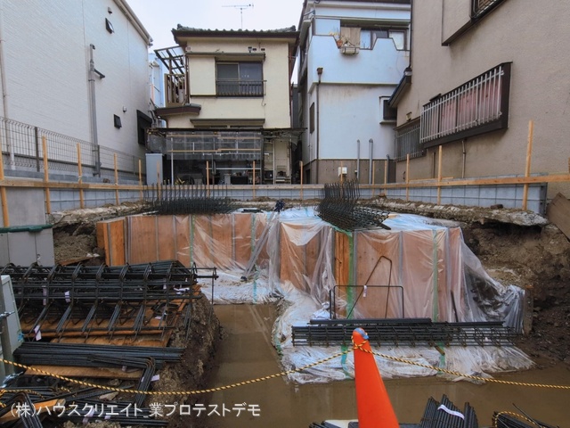 千葉県市川市原木３丁目の新築戸建て基礎写真 2026年3月9日撮影