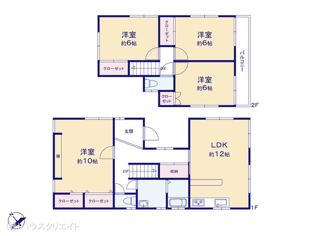千葉県松戸市六高台８丁目の中古戸建て 4LDK間取図 ※図面と異なる場合は現況を優先
