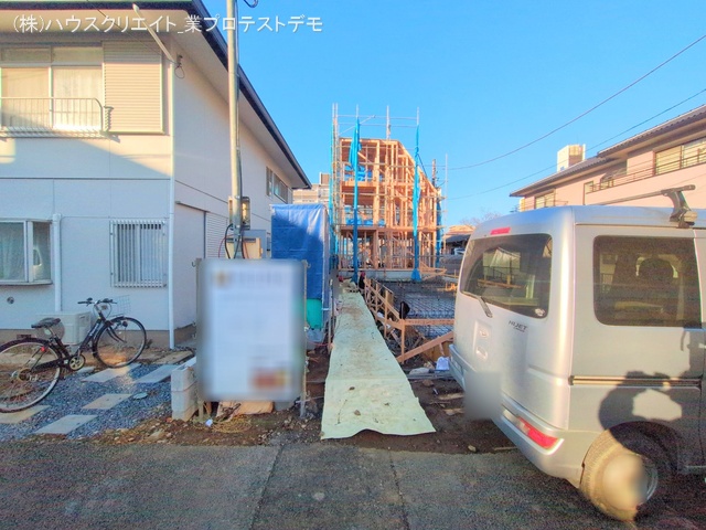 千葉県流山市向小金１丁目の新築戸建て上棟写真 2025年12月22日撮影