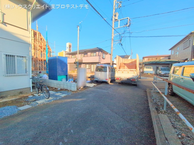 千葉県流山市向小金１丁目の新築戸建て上棟写真 2025年12月22日撮影