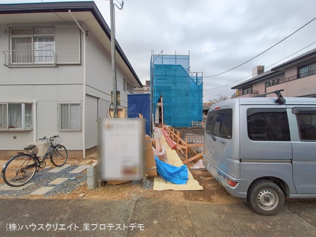 千葉県流山市向小金１丁目の新築戸建てシート写真 2026年1月19日撮影