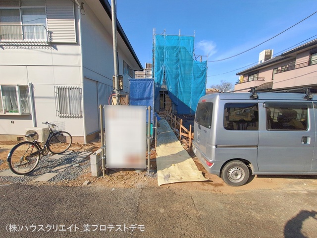 千葉県流山市向小金１丁目の新築戸建てシート写真 2026年2月5日撮影