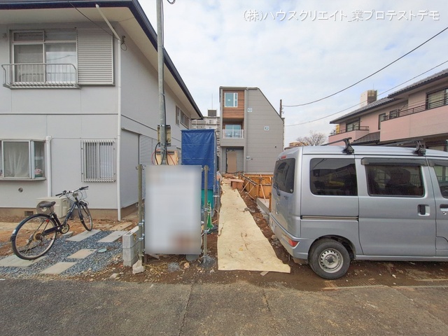 千葉県流山市向小金１丁目の新築戸建て外構写真 2026年2月19日撮影