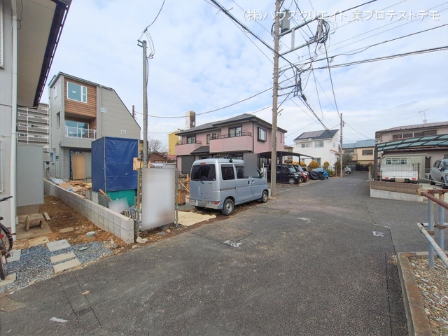 千葉県流山市向小金１丁目の新築戸建て外構写真 2026年2月19日撮影