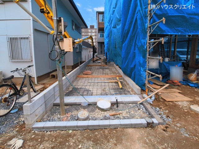 千葉県流山市向小金1丁目の新築戸建て外構写真 2026年3月8日撮影