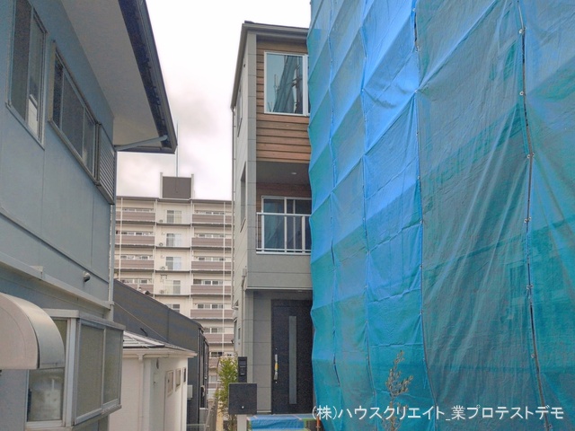 千葉県流山市向小金１丁目の新築戸建て外構写真 2026年3月24日撮影