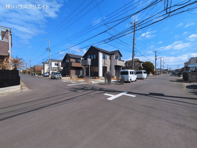 千葉県松戸市栄町西５丁目の新築戸建て外構写真 2026年3月8日撮影