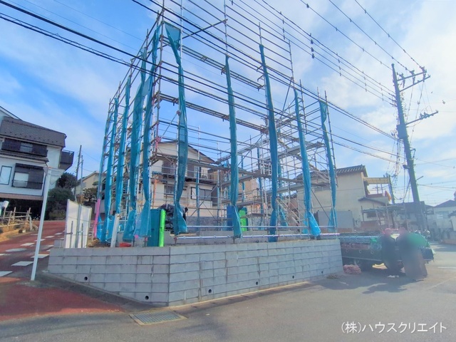 千葉県松戸市千駄堀の新築戸建て上棟写真 2025年12月22日撮影