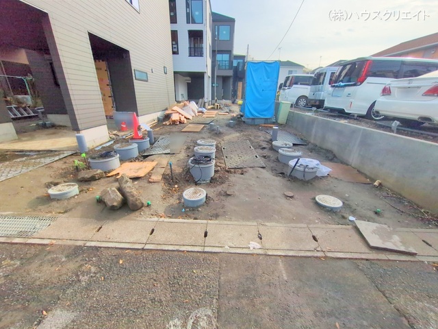 千葉県市川市原木３丁目の新築戸建て外構写真 2025年12月24日撮影