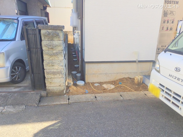 千葉県鎌ケ谷市くぬぎ山３丁目の新築戸建て外構写真 2025年12月11日撮影