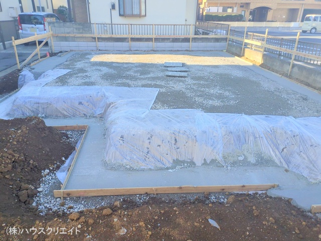千葉県松戸市六高台7丁目の新築戸建て基礎写真 2025年12月14日撮影