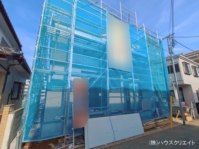 千葉県松戸市六高台7丁目の新築戸建てシート写真 2026年2月9日撮影