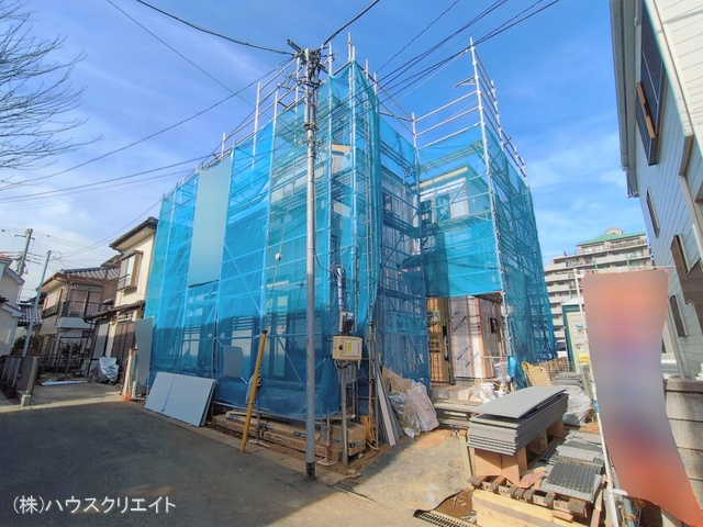 千葉県松戸市六高台7丁目の新築戸建てシート写真 2026年2月9日撮影