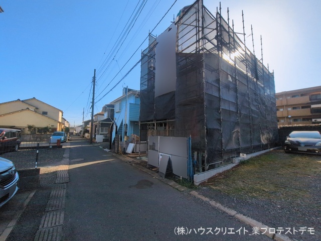 千葉県柏市あかね町の新築戸建てシート写真 2026年3月4日撮影