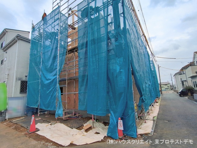 千葉県野田市山崎の新築戸建て上棟写真 2026年2月15日撮影