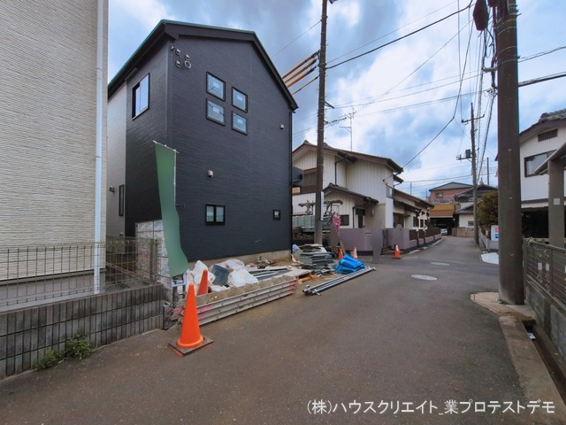 千葉県野田市山崎の新築戸建て外構写真 2026年3月17日撮影