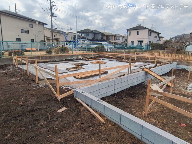 千葉県野田市桜台の新築戸建て基礎写真 2026年2月11日撮影