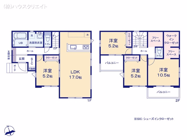柏市大室(戸建)9-2 間取図