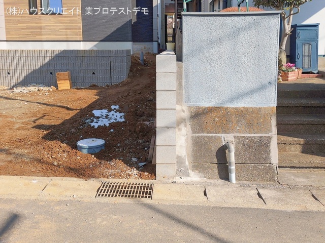 千葉県松戸市千駄堀の新築戸建て外構写真 2026年1月4日撮影