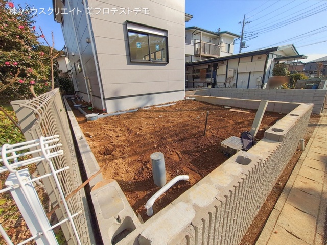 千葉県松戸市千駄堀の新築戸建て外構写真 2026年1月4日撮影