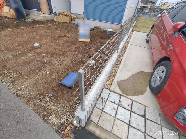 千葉県市川市柏井町１丁目の新築戸建て外構写真 2026年1月6日撮影