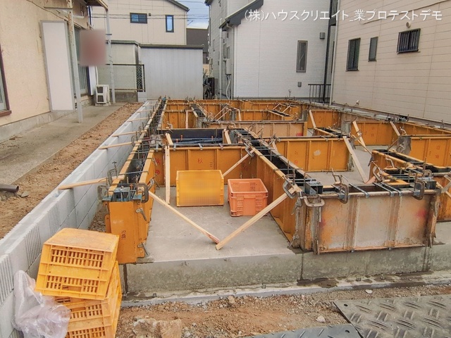 千葉県市川市稲荷木３丁目の新築戸建て基礎写真 2026年1月18日撮影