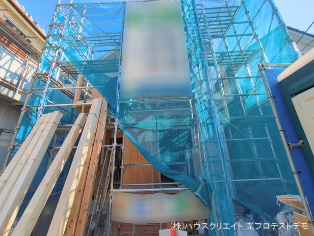 千葉県市川市稲荷木３丁目の新築戸建て上棟写真 2026年2月2日撮影