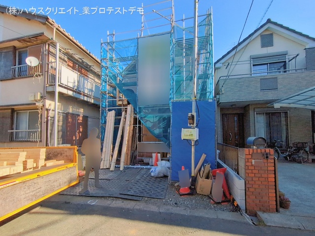千葉県市川市稲荷木３丁目の新築戸建て上棟写真 2026年2月2日撮影