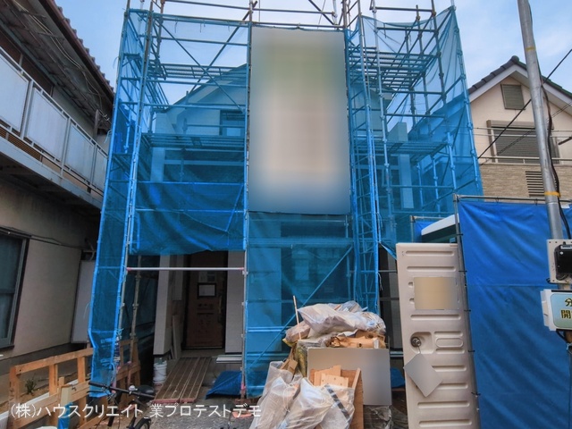 千葉県市川市稲荷木３丁目の新築戸建てシート写真 2026年3月1日撮影