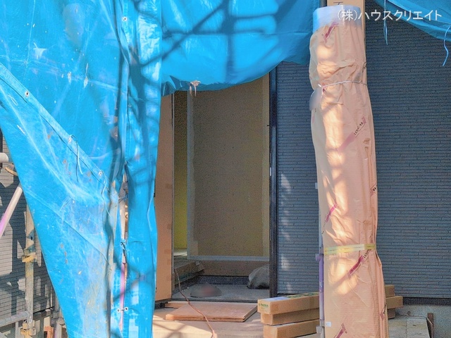 千葉県松戸市胡録台の新築戸建てシート写真 2026年1月14日撮影