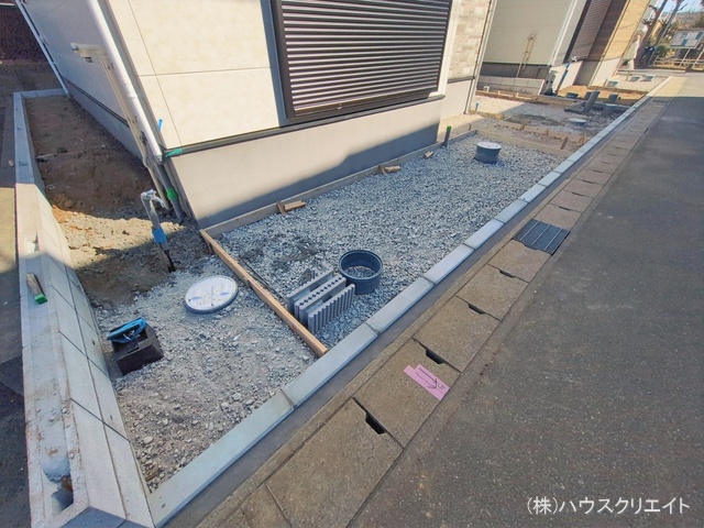 千葉県松戸市胡録台の新築戸建て外構写真 2026年2月3日撮影