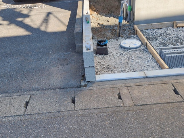 千葉県松戸市胡録台の新築戸建て外構写真 2026年2月3日撮影