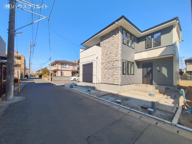 千葉県松戸市胡録台の新築戸建て外構写真 2026年2月3日撮影