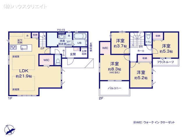 千葉県松戸市胡録台の新築戸建て 4LDK間取図 ※図面と異なる場合は現況を優先