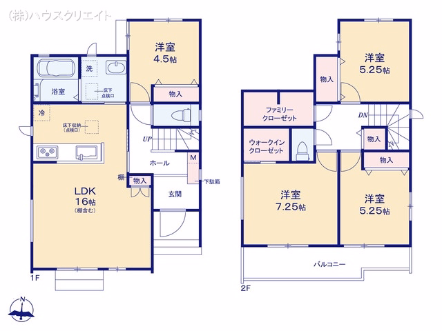 千葉県松戸市秋山の新築戸建て 4LDK間取図 ※図面と異なる場合は現況を優先