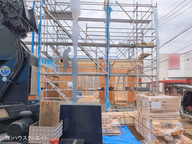 千葉県松戸市常盤平5丁目の新築戸建て上棟写真 2026年2月15日撮影