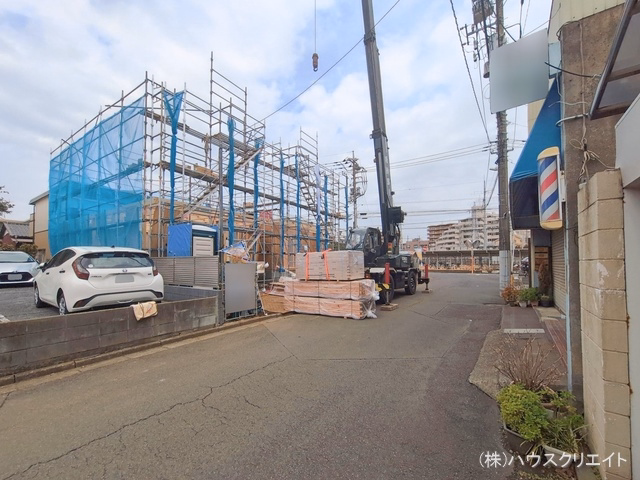 千葉県松戸市常盤平5丁目の新築戸建て上棟写真 2026年2月15日撮影