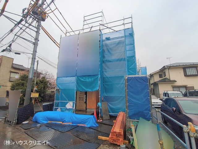 千葉県松戸市松戸新田の新築戸建て上棟写真 2026年2月24日撮影