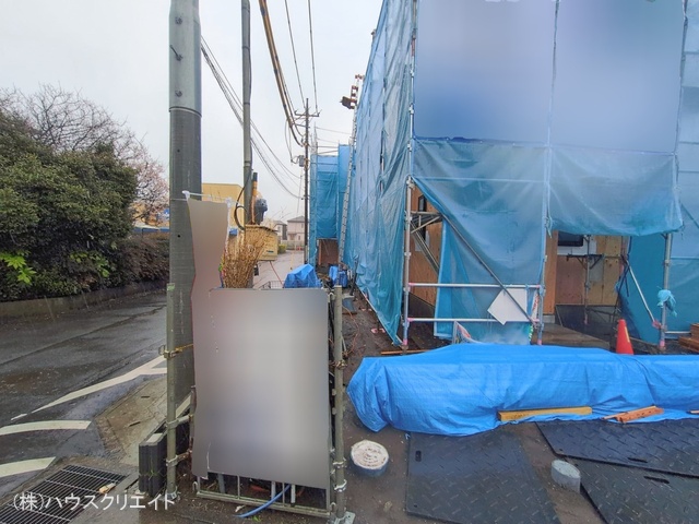 千葉県松戸市松戸新田の新築戸建て上棟写真 2026年2月24日撮影